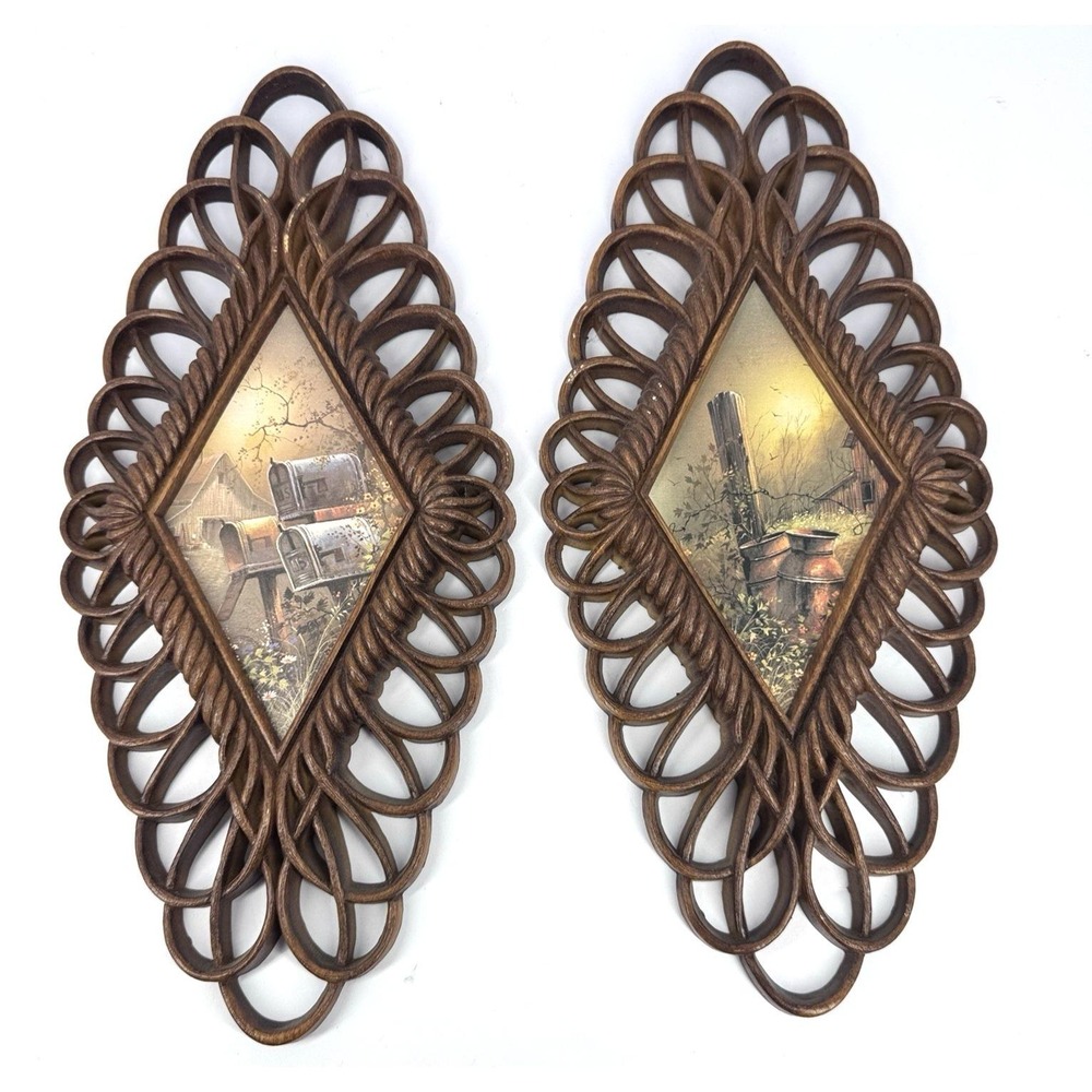 Burwood Products Vintage Wall Plaques Set Rustic Farmhouse Country Cottage‎